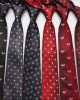 Leier new British-style men's floral heart-shaped tie, polyester hand-knit business tie, ready for wholesale.