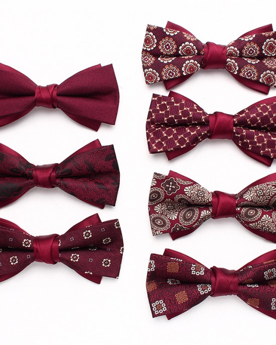 Leier, in stock, men's red wedding bow ties, tie flowers, casual bow ties for groomsmen, business bow ties Leier, in stock, men's red wedding bow ties, tie flowers, casual bow ties for groomsmen, business bow ties