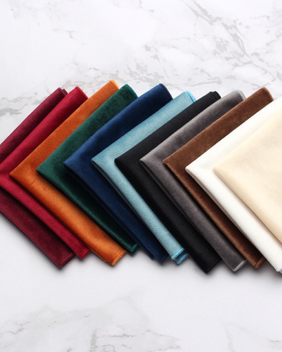 Velvet pocket squares, fashionable men's dress accessories, wedding party handkerchiefs, ready for wholesale from Shengzhou manufacturers. Velvet pocket squares, fashionable men's dress accessories, wedding party handkerchiefs, ready for wholesale from Shengzhou manufacturers.