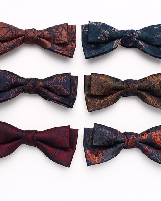 Lei'er men's floral casual bow ties, fashionable new paisley flower bow ties, personalized bow tie manufacturers for men and women Lei'er men's floral casual bow ties, fashionable new paisley flower bow ties, personalized bow tie manufacturers for men and women