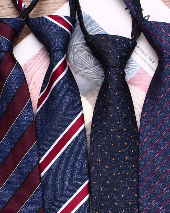 Blue business zipper ties, 8cm polyester casual jacquard casual tie, easy-pull tie manufacturers. Blue business zipper ties, 8cm polyester casual jacquard casual tie, easy-pull tie manufacturers.