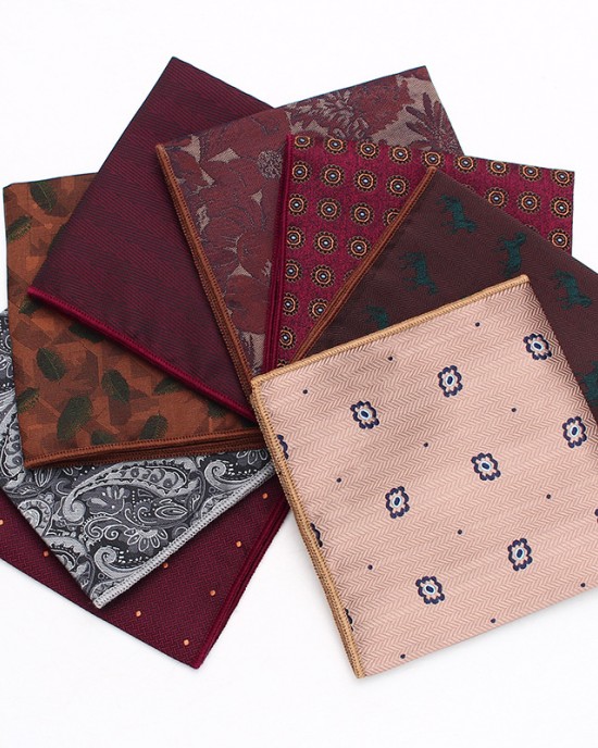 Manufacturer of men's business suit pocket squares, patterned wedding handkerchiefs, and small square handkerchiefs for banquets and suit accessories. Manufacturer of men's business suit pocket squares, patterned wedding handkerchiefs, and small square handkerchiefs for banquets and suit accessories.
