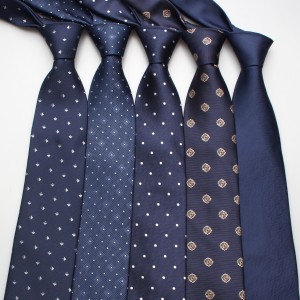 Men's 8cm business formal polyester ties, blue series men's ties, men's wedding casual ties, wholesale