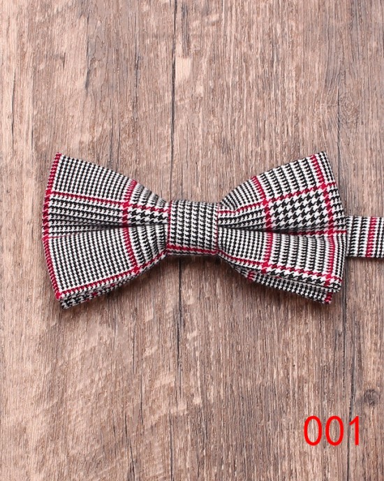 Striped groomsmen bow ties for men, Korean-style cotton printed bow ties for weddings, formal business casual bow ties