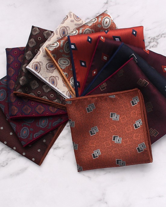 British-style men's suit pocket square with small floral pattern, business retro banquet suit small square handkerchief wholesale