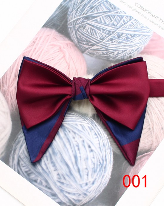 Leier men's large bow tie, tuxedo, polyester men's vintage double-layered ox-horn bow tie, groom's wedding photoshoot suit.