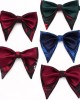 Leier men's large bow tie, tuxedo, polyester men's vintage double-layered ox-horn bow tie, groom's wedding photoshoot suit.