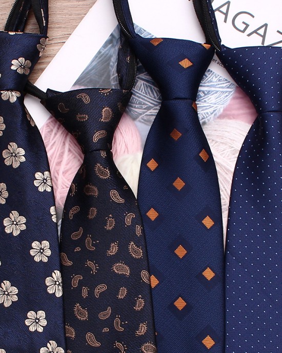 Blue business zipper ties, 8cm polyester casual jacquard casual tie, easy-pull tie manufacturers. Blue business zipper ties, 8cm polyester casual jacquard casual tie, easy-pull tie manufacturers.