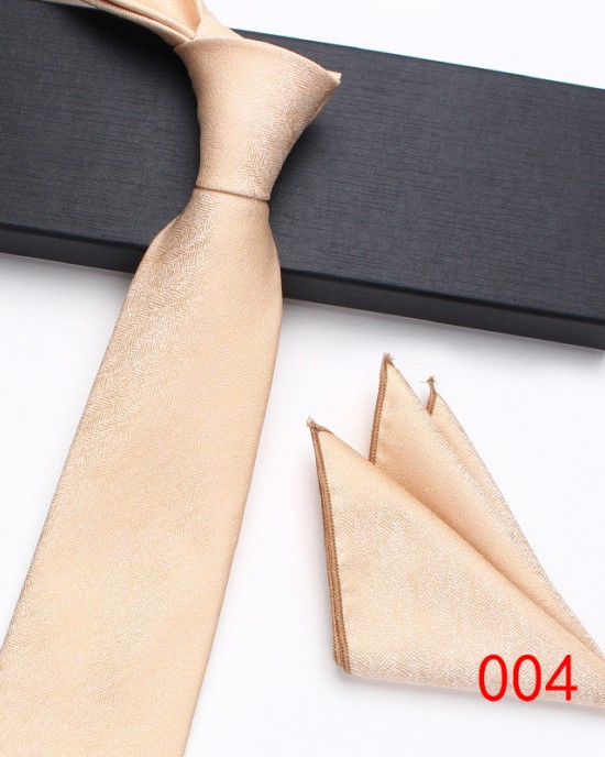 Leier wholesale new polyester silk two-piece tie and square set, men's business and fashionable tie sets.