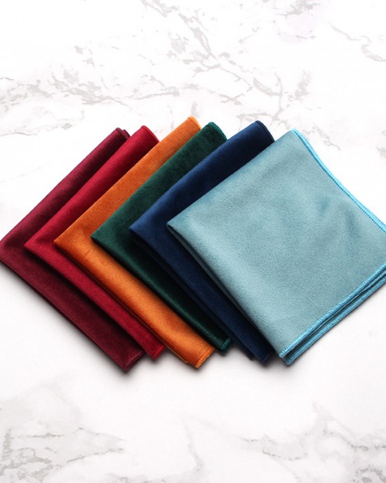 Velvet pocket squares, fashionable men's dress accessories, wedding party handkerchiefs, ready for wholesale from Shengzhou manufacturers. Velvet pocket squares, fashionable men's dress accessories, wedding party handkerchiefs, ready for wholesale from Shengzhou manufacturers.