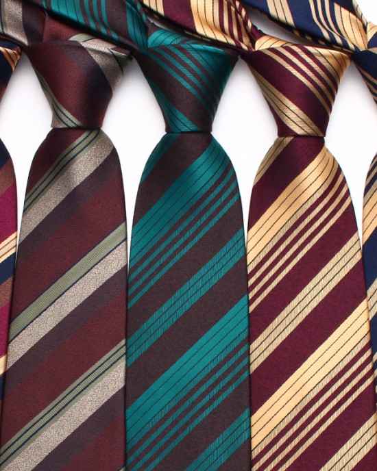 Lei'er 8cm striped formal tie, men's polyester tie in stock. Jacquard business vintage tie manufacturer