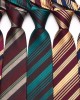 Lei'er 8cm striped formal tie, men's polyester tie in stock. Jacquard business vintage tie manufacturer