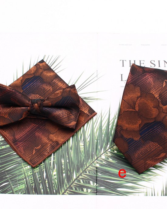 Lei'er men's tie sets, three-piece polyester striped tie, bow tie, and handkerchief set. Suit accessories manufacturers in stock Lei'er men's tie sets, three-piece polyester striped tie, bow tie, and handkerchief set. Suit accessories manufacturers in stock