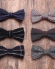 Striped groomsmen bow ties for men, Korean-style cotton printed bow ties for weddings, formal business casual bow ties