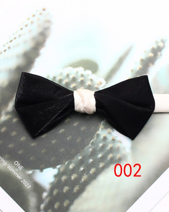 Leier men's black and white bow ties, British-style square scarves, professional wedding and banquet bow ties, pocket scarves, manufacturer Leier men's black and white bow ties, British-style square scarves, professional wedding and banquet bow ties, pocket scarves, manufacturer