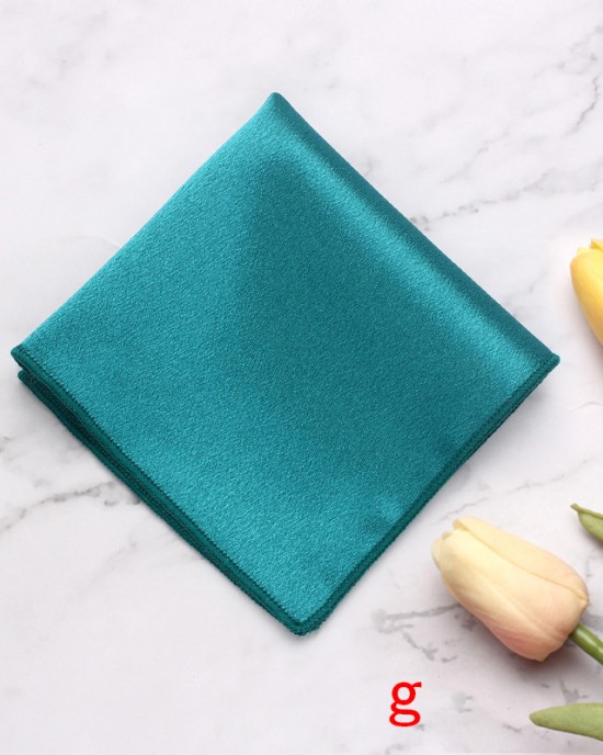 Solid British-style polyester glossy pocket square for men's suits, banquets, weddings, and formal dresses, chest scarfs and handkerchiefs. Solid British-style polyester glossy pocket square for men's suits, banquets, weddings, and formal dresses, chest scarfs and handkerchiefs.