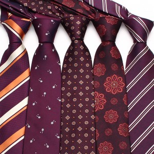 Lei'er manufacturer's ready-to-stock 8cm burgundy men's ties, formal business groom's wedding ties in stock.