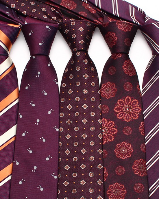 Lei'er manufacturer's ready-to-stock 8cm burgundy men's ties, formal business groom's wedding ties in stock.