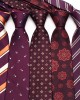 Lei'er manufacturer's ready-to-stock 8cm burgundy men's ties, formal business groom's wedding ties in stock.