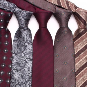Lei'er coffee-colored ties, men's business stylish cashew flower hand-tied ties, available from manufacturers in multiple colors.