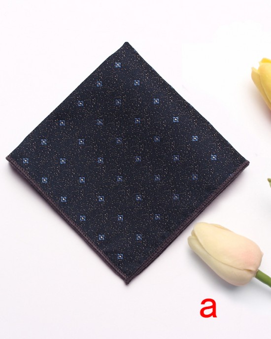 New striped floral pattern men's suit pocket square, men's business retro suit chest scarf, small handkerchief, wholesaler New striped floral pattern men's suit pocket square, men's business retro suit chest scarf, small handkerchief, wholesaler