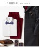 Black men's bow tie, groom, best man, emcee, formal suit, Korean-style burgundy, trendy blue bow tie