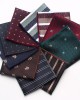 New striped floral pattern men's suit pocket square, men's business retro suit chest scarf, small handkerchief, wholesaler New striped floral pattern men's suit pocket square, men's business retro suit chest scarf, small handkerchief, wholesaler