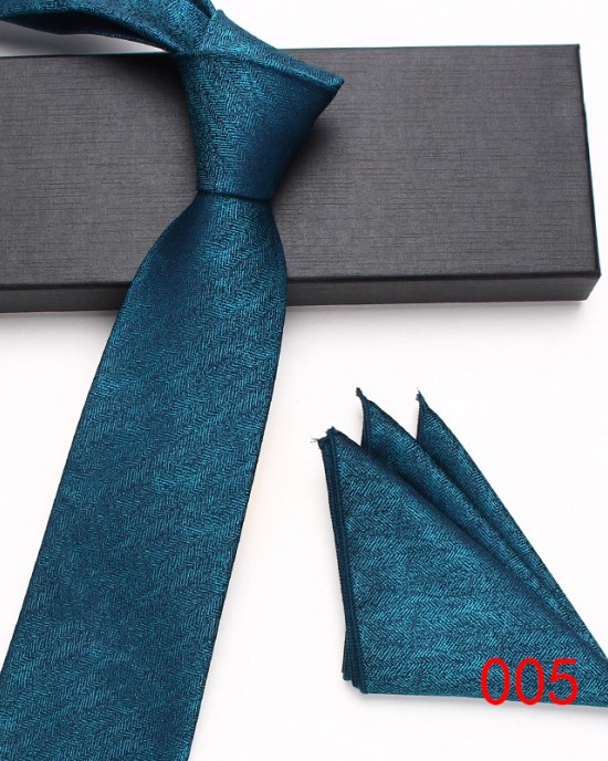 Leier wholesale new polyester silk two-piece tie and square set, men's business and fashionable tie sets.