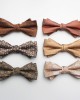 2022 New Fashion Brown Bow Ties Men's double-layer wedding groomsmen bow ties in various styles, ready for wholesale.