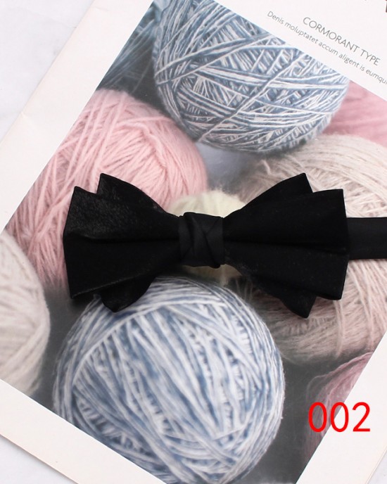 Men's black bow ties in stock, business-chic, retro, double-layered bow ties for shirts and suits, banquet accessories, bow tie manufacturers Men's black bow ties in stock, business-chic, retro, double-layered bow ties for shirts and suits, banquet accessories, bow tie manufacturers
