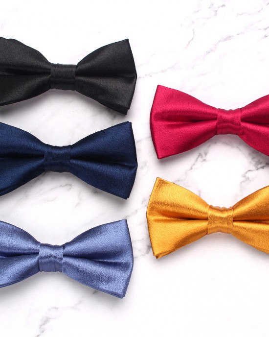 New Polished Solid Color Polyester Bow Ties for Men, Fashionable Suit Bow Ties, Groomsmen Wedding Bow Ties New Polished Solid Color Polyester Bow Ties for Men, Fashionable Suit Bow Ties, Groomsmen Wedding Bow Ties