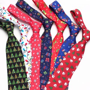 Leier new Christmas ties in stock for men and women, polyester ties in various colors.