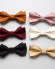 Solid-color men's polyester bow ties in stock, including multi-colored wedding groom and groomsmen bow ties and tie ties. Solid-color men's polyester bow ties in stock, including multi-colored wedding groom and groomsmen bow ties and tie ties.