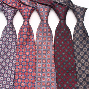 Factory's hot-selling formal 8cm business tie, men's casual hand-tied tie, small flower cashew plaid, multi-color, in stock