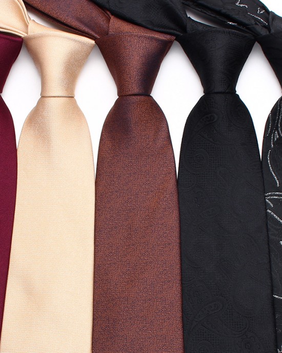 Lei'er 8cm striped formal tie, men's polyester tie in stock. Jacquard business vintage tie manufacturer