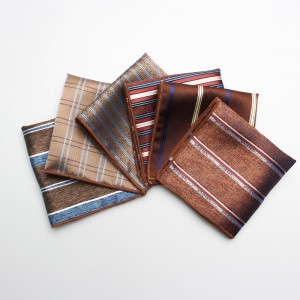 2025 new yarn-dyed polyester square handkerchiefs for men's formal suits, pocket squares, and casual British neckbands, available from manufacturers