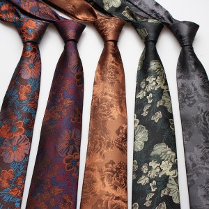 2025 new tie wholesale men's patterned business casual retro formal wear 8cm striped tie.