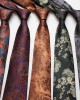 2025 new tie wholesale men's patterned business casual retro formal wear 8cm striped tie.