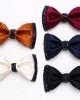 Lei'er solid color diamond-embellished bow ties, fashionable men's shirt, suit, banquet, and wedding accessory bow tie manufacturer. Lei'er solid color diamond-embellished bow ties, fashionable men's shirt, suit, banquet, and wedding accessory bow tie manufacturer.