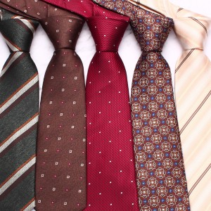 Leier's new coffee-colored ties, men's business, fashionable polyester hand-tied ties, available for wholesale in multiple colors.