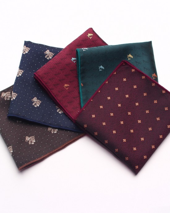 New striped floral pattern men's suit pocket square, men's business retro suit chest scarf, small handkerchief, wholesaler New striped floral pattern men's suit pocket square, men's business retro suit chest scarf, small handkerchief, wholesaler