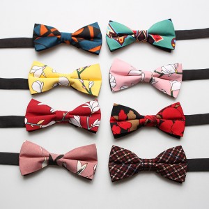 2021 new men's bow ties, polyester casual printed bow ties in stock Wholesale of patterned bow ties