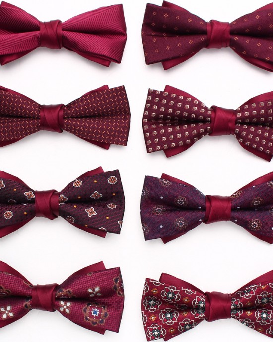 Leier, in stock, men's red wedding bow ties, tie flowers, casual bow ties for groomsmen, business bow ties Leier, in stock, men's red wedding bow ties, tie flowers, casual bow ties for groomsmen, business bow ties
