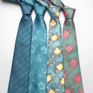 Wholesale men's 8cm business formal polyester ties, suit ties, and casual green party ties.