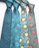 Wholesale men's 8cm business formal polyester ties, suit ties, and casual green party ties.