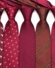 Lei'er burgundy men's tie, vintage groom wedding tie, striped polyester silk business tie, factory in stock Lei'er burgundy men's tie, vintage groom wedding tie, striped polyester silk business tie, factory in stock