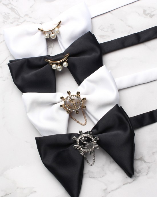 New solid color men's polyester bow tie and neck flower, casual business wedding ox-horn bow tie, wholesaler