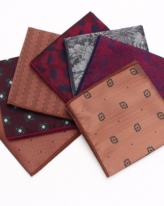 Manufacturer of men's business suit pocket squares, patterned wedding handkerchiefs, and small square handkerchiefs for banquets and suit accessories. Manufacturer of men's business suit pocket squares, patterned wedding handkerchiefs, and small square handkerchiefs for banquets and suit accessories.