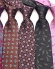 Lei'er 8cm striped formal tie, men's polyester tie in stock. Jacquard business vintage tie manufacturer