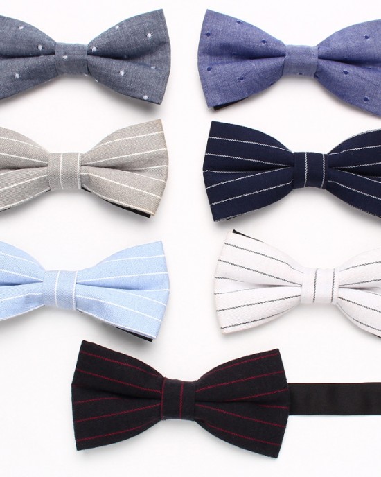 Leier striped cotton bow ties, simple and stylish bow ties, men's casual bow ties, bow flowers, manufacturer Leier striped cotton bow ties, simple and stylish bow ties, men's casual bow ties, bow flowers, manufacturer